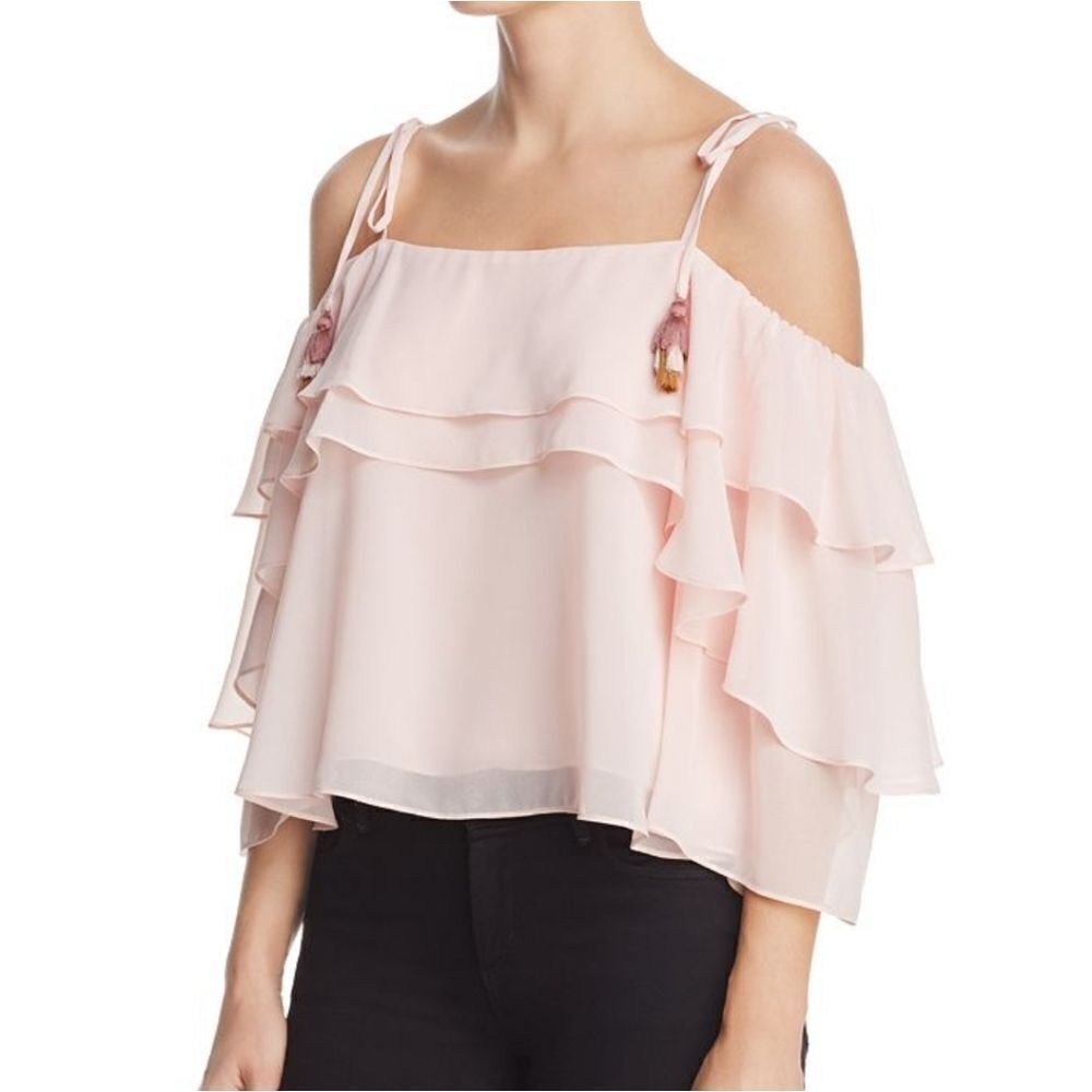 Rebecca Minkoffâ Dena Tiered Off The Shoulder TopâSize Medium